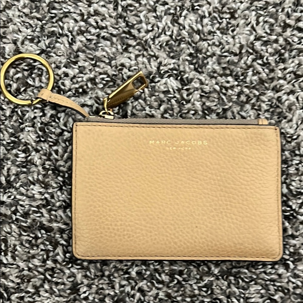 Marc Jacobs Beige Leather Key Holder